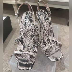 Schutz Vikki Snakeskin Sandal